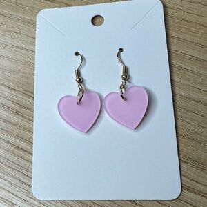 Pink Heart Earrings